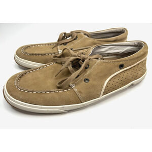 Margaritaville 'Drifter' Suede Leather Boat Shoes Casual Nautical Loafers Sz 11